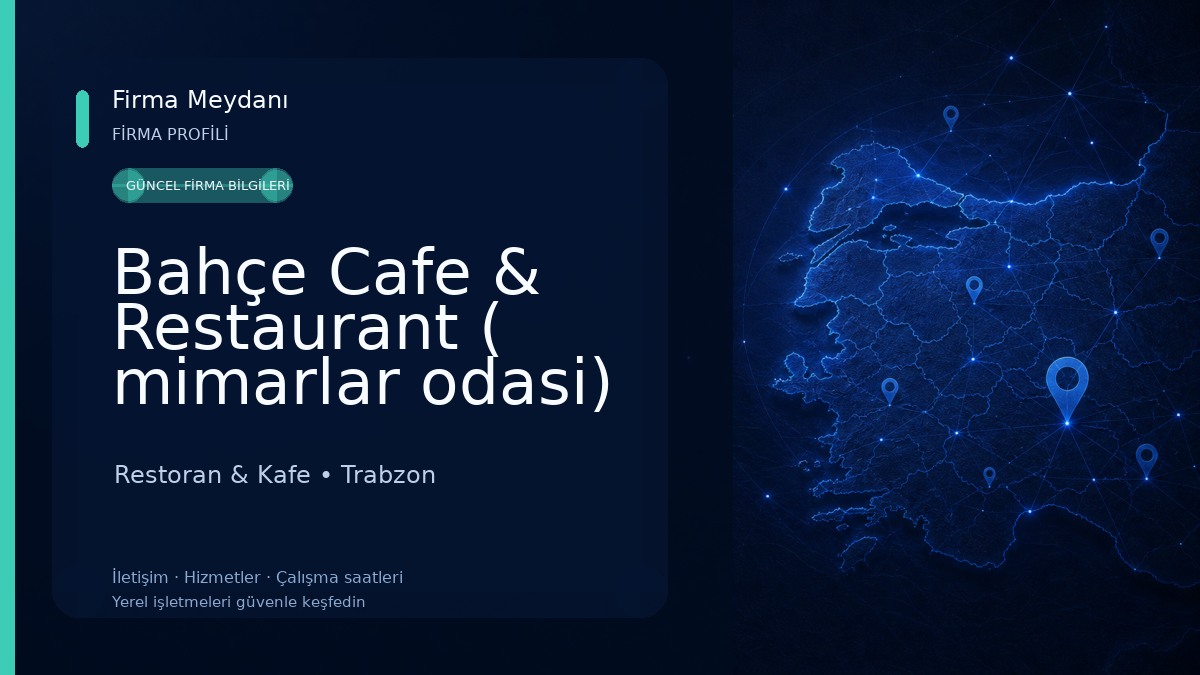 Bahçe Cafe & Restaurant ( mimarlar odasi) Restoran & Kafe