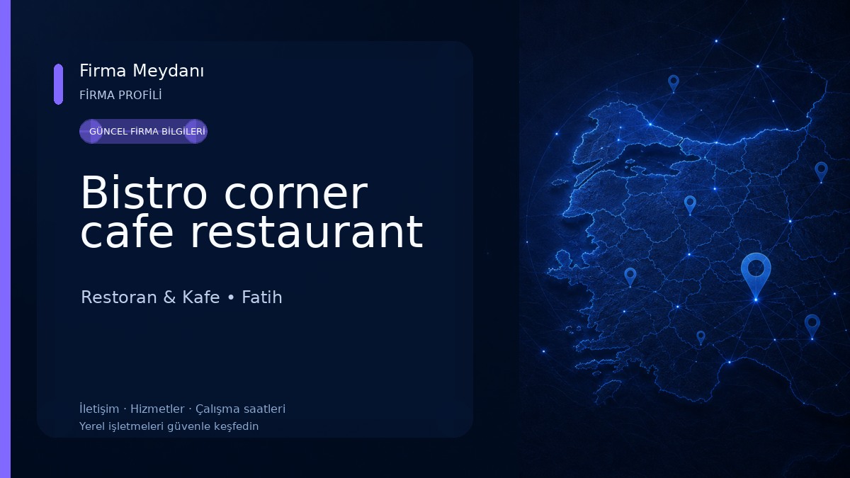 Bistro corner cafe restaurant Restoran & Kafe
