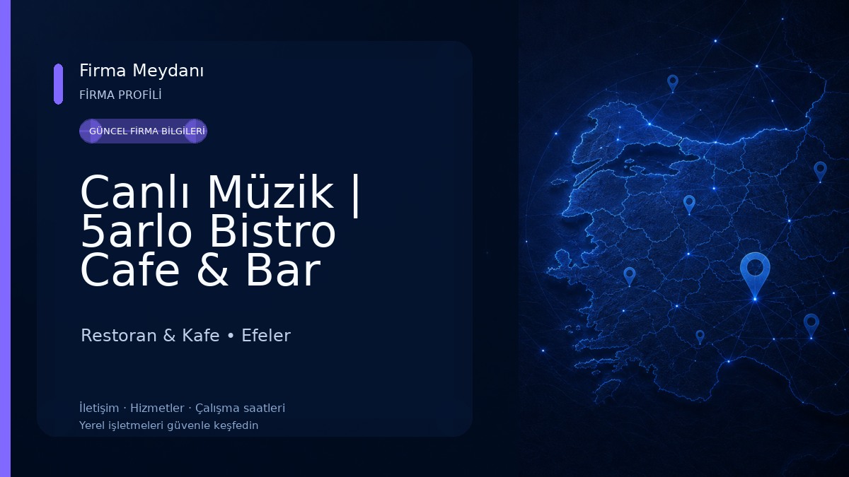 Canlı Müzik | 5arlo Bistro Cafe & Bar Restoran & Kafe