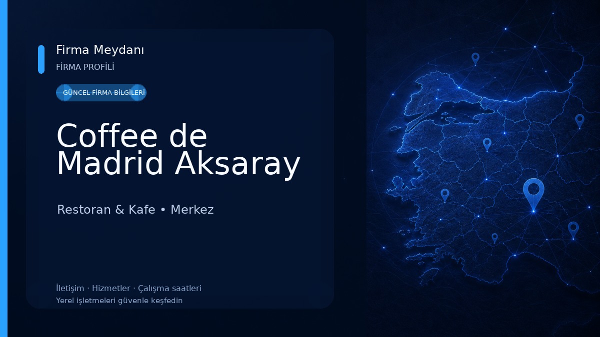 Coffee de Madrid Aksaray Restoran & Kafe