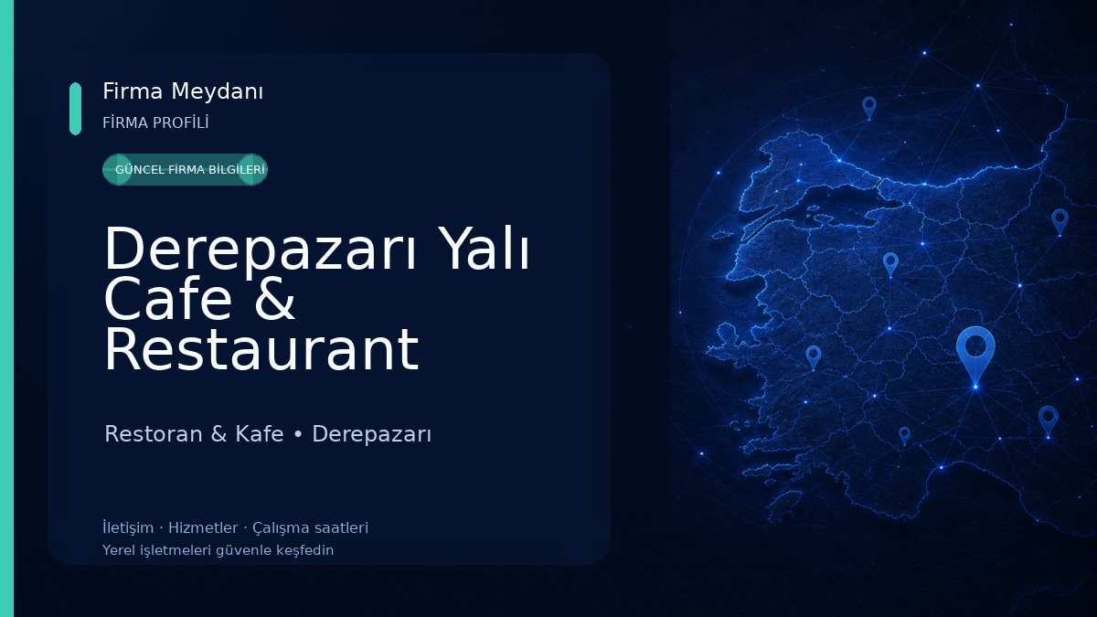 Derepazarı Yalı Cafe & Restaurant Restoran & Kafe