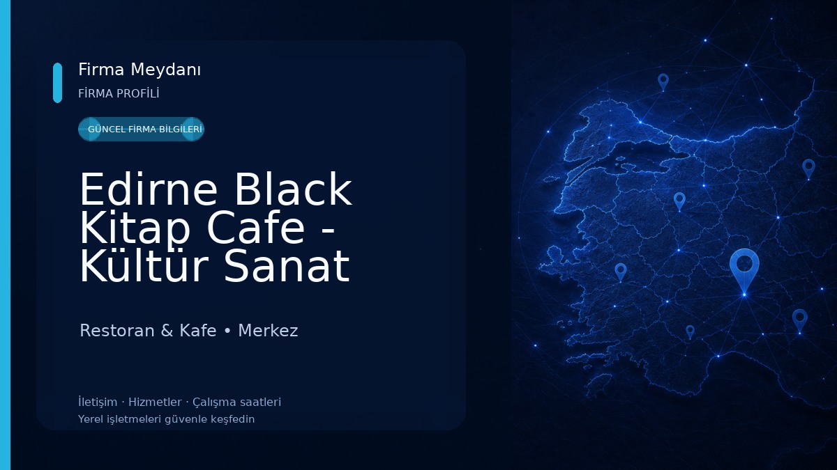 Edirne Black Kitap Cafe - Kültür Sanat Kafe 