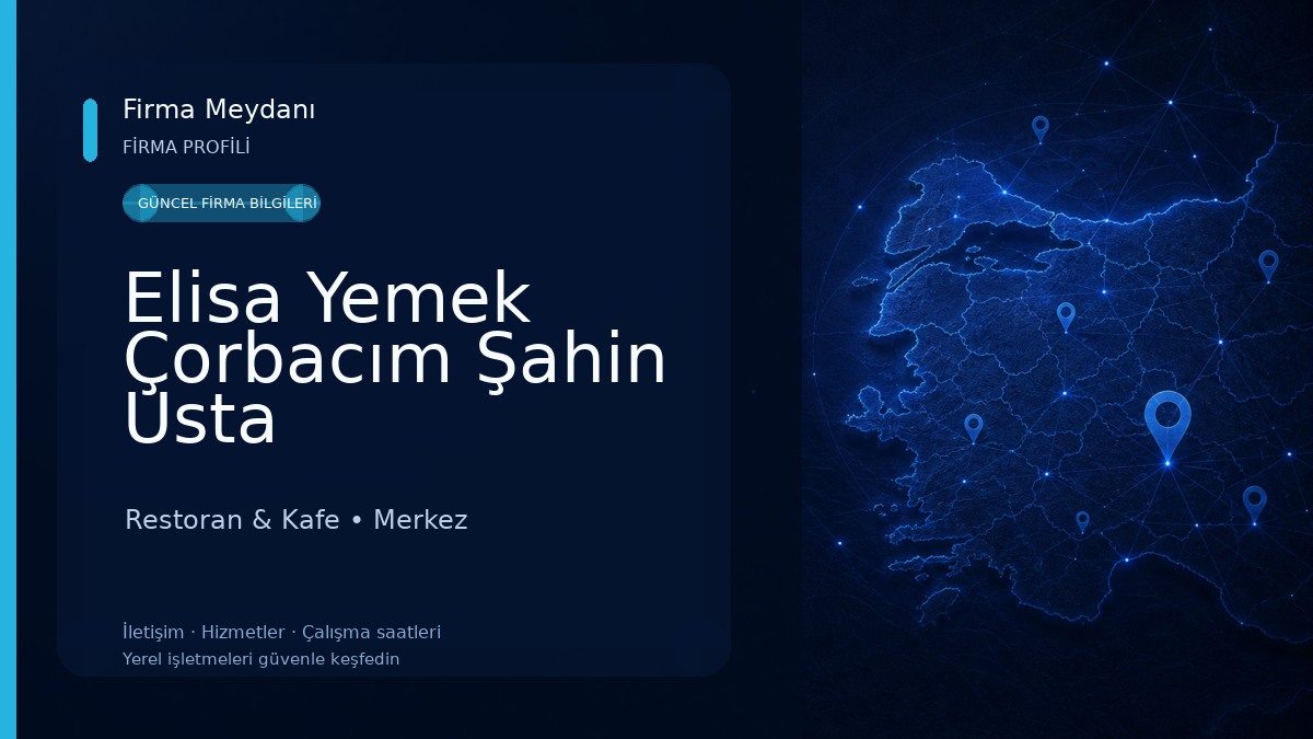 Elisa Yemek Çorbacım Şahin Usta 