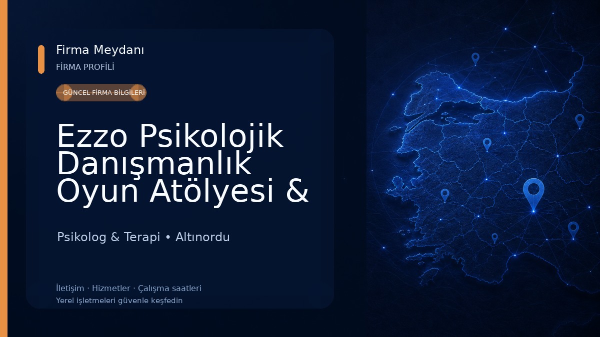 Ezzo Psikolojik Danışmanlık Oyun Atölyesi & Eğitim Merkezi Psikolog & Terapi
