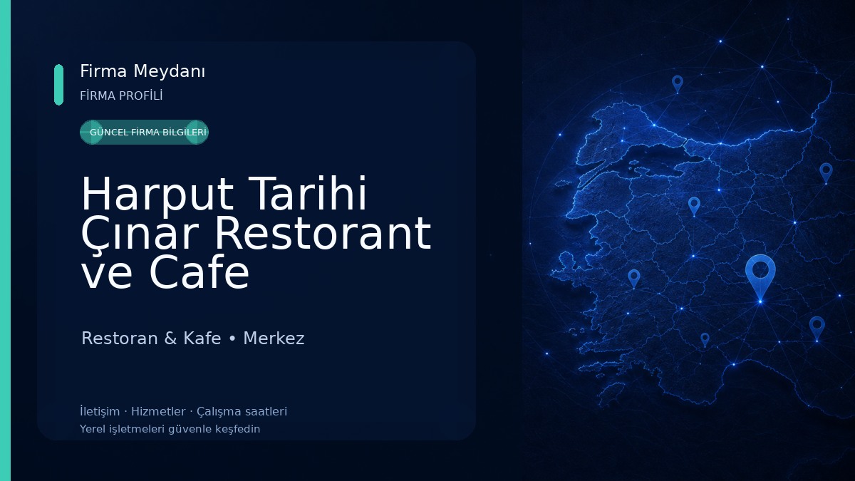 Harput Tarihi Çınar Restorant ve Cafe Restoran & Kafe