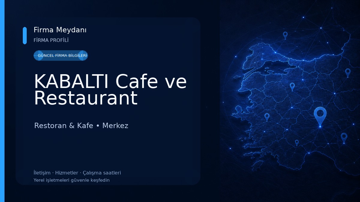 KABALTI Cafe ve Restaurant Restoran & Kafe