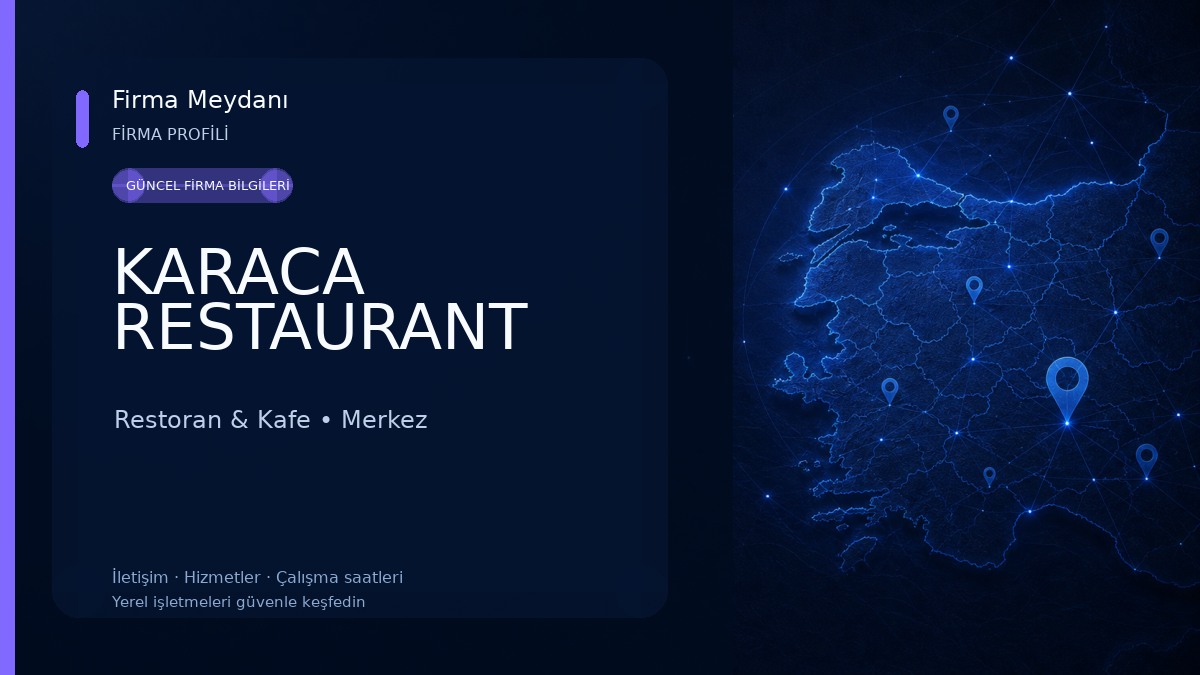 KARACA RESTAURANT Restoran & Kafe