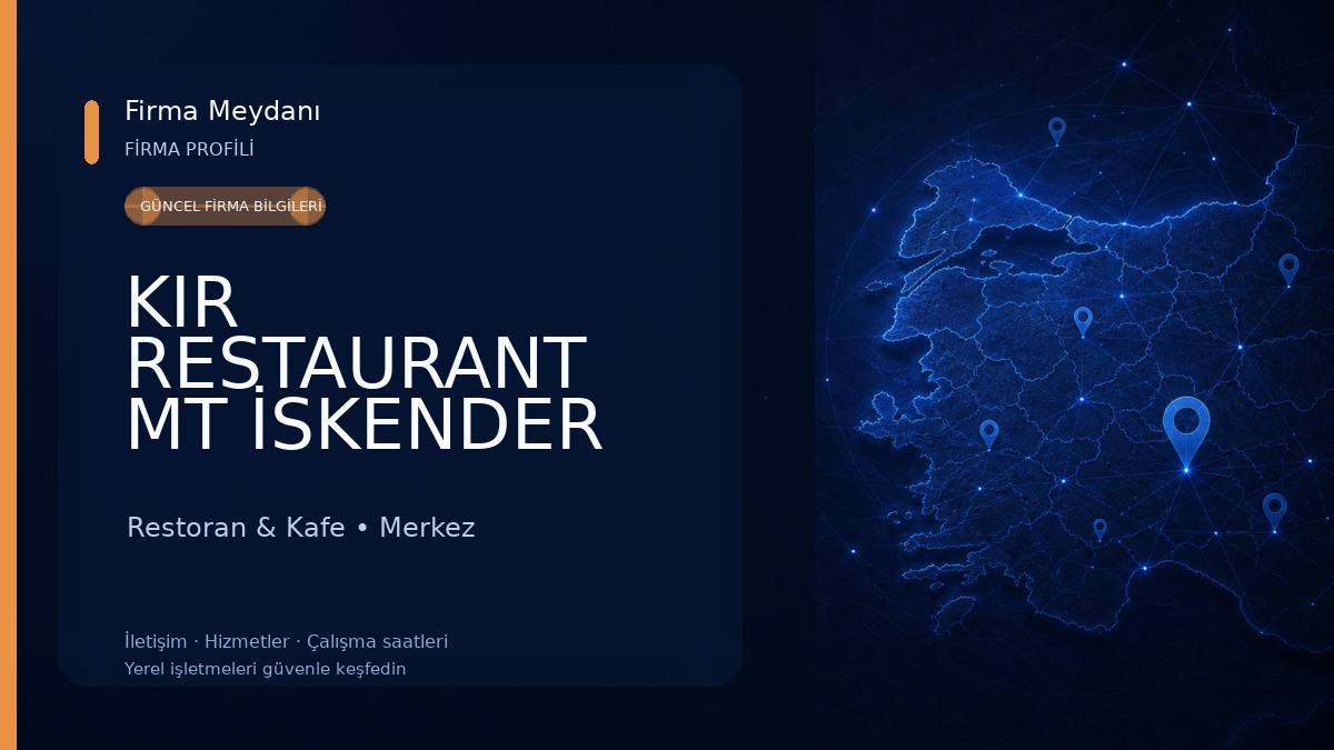 KIR RESTAURANT MT İSKENDER ÇORBA DÜNYASI (kepçeli merkez şube) Restoran & Kafe