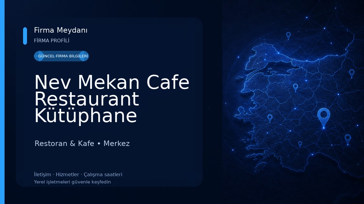 Nev Mekan Cafe Restaurant Kütüphane Restoran & Kafe