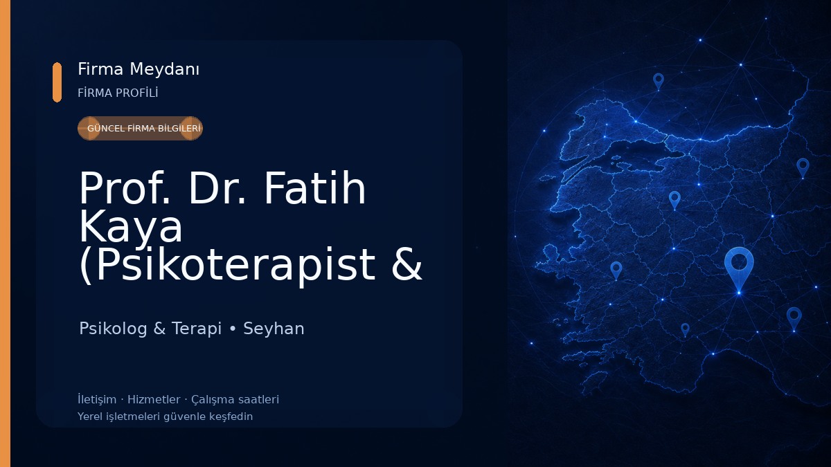 Prof. Dr. Fatih Kaya (Psikoterapist & Akademisyen) Psikolog & Terapi