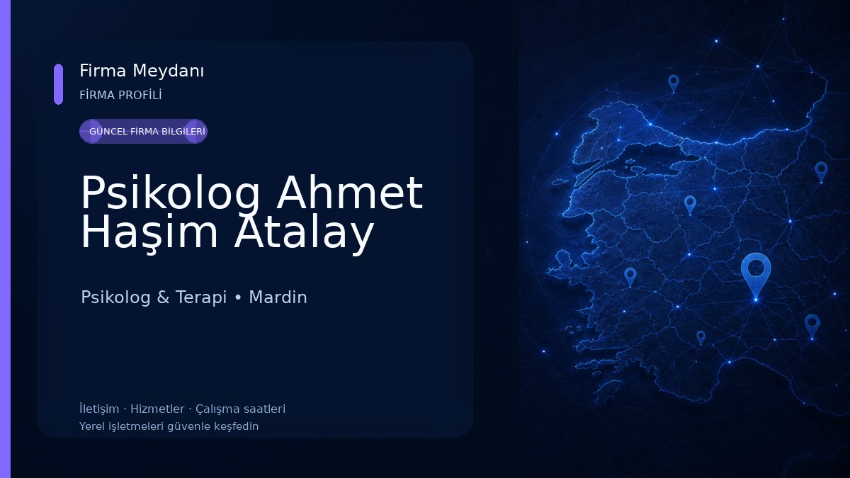 Psikolog Ahmet Haşim Atalay 