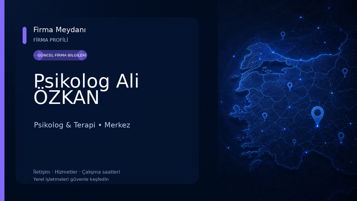 Psikolog Ali ÖZKAN Psikolog & Terapi