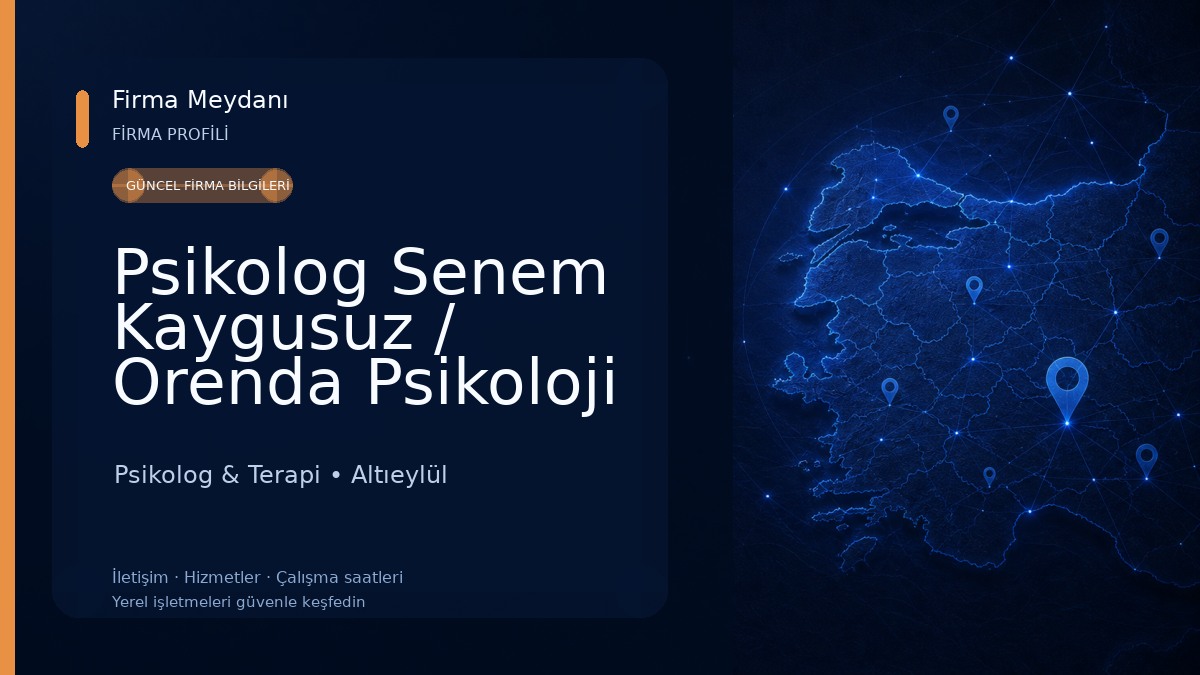 Psikolog Senem Kaygusuz / Orenda Psikoloji Merkezi Psikolog & Terapi