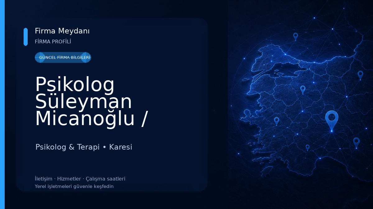 Psikolog Süleyman Micanoğlu / Montana Psikoloji