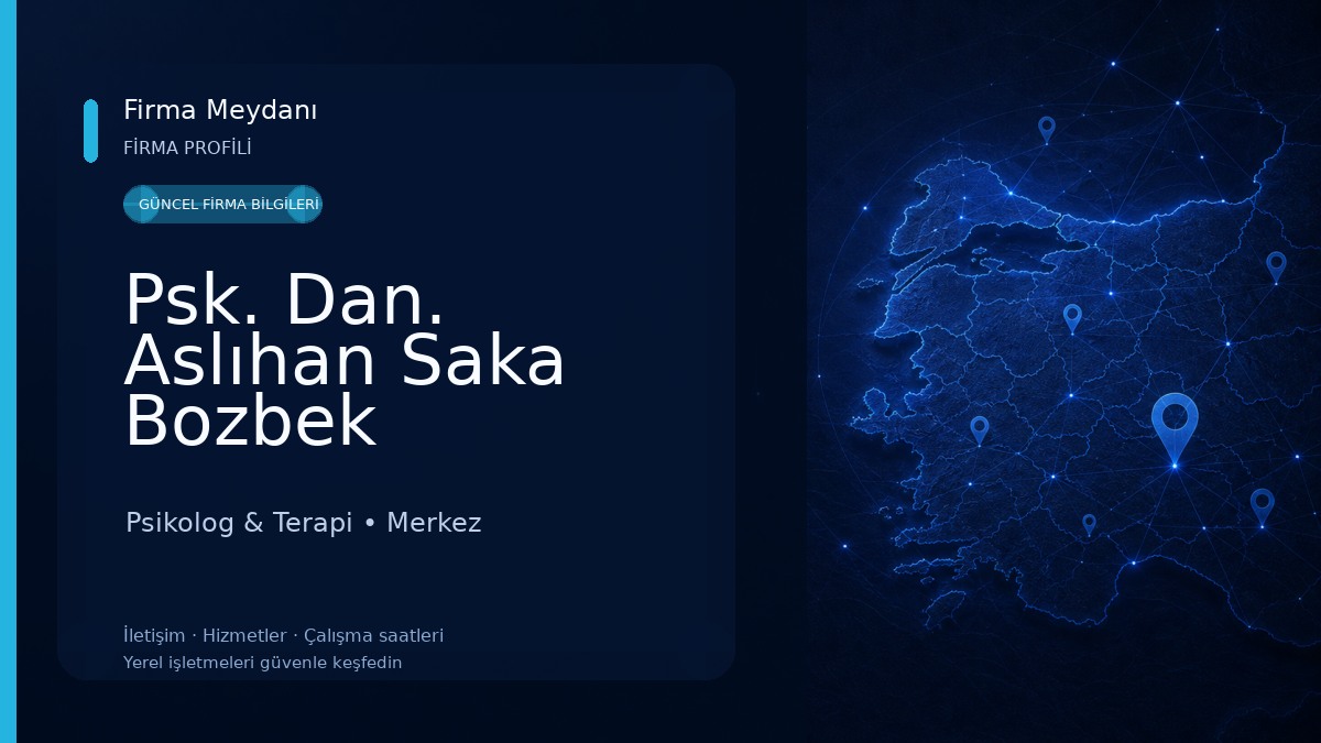 Psk. Dan. Aslıhan Saka Bozbek Psikolog & Terapi