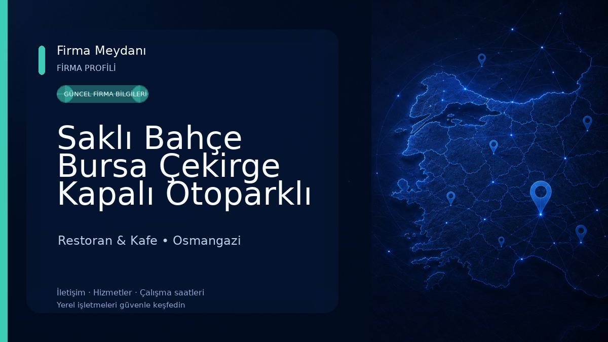 Saklı Bahçe Bursa Çekirge Kapalı Otoparklı Kafe