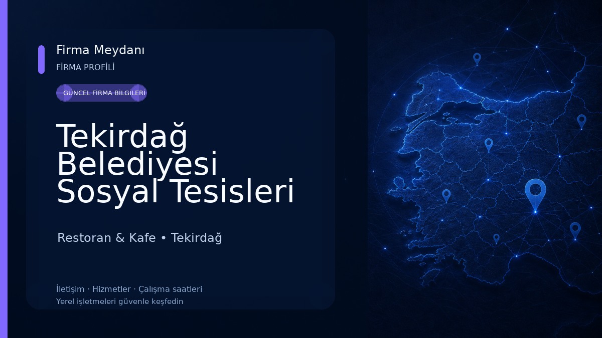 Tekirdağ Belediyesi Sosyal Tesisleri Cafe Restoran & Kafe