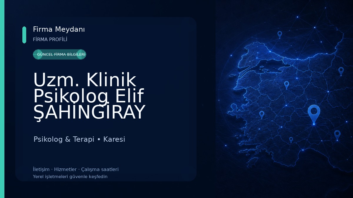 Uzm. Klinik Psikolog Elif ŞAHİNGİRAY Psikolog & Terapi