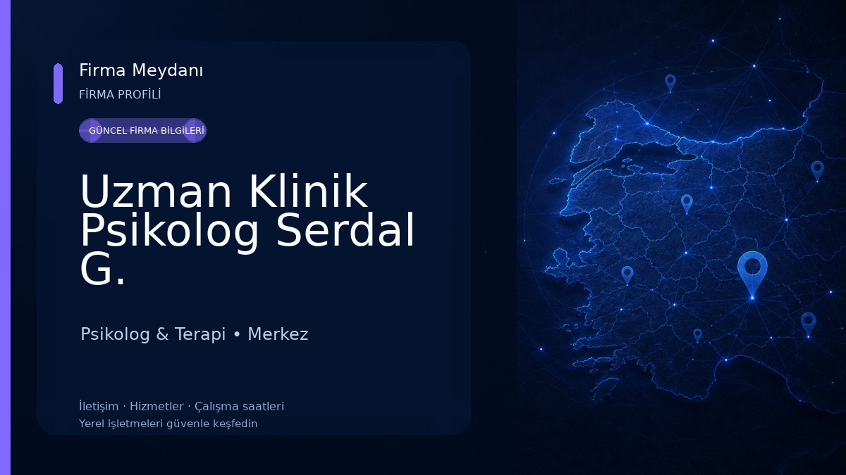 Uzman Klinik Psikolog Serdal G. Psikolog & Terapi